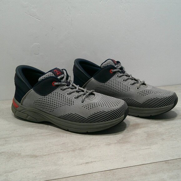 ZEBA Men's Gray \u0026 Navy Hands-Free Slip-On Walking Shoes Sneakers size 11.5